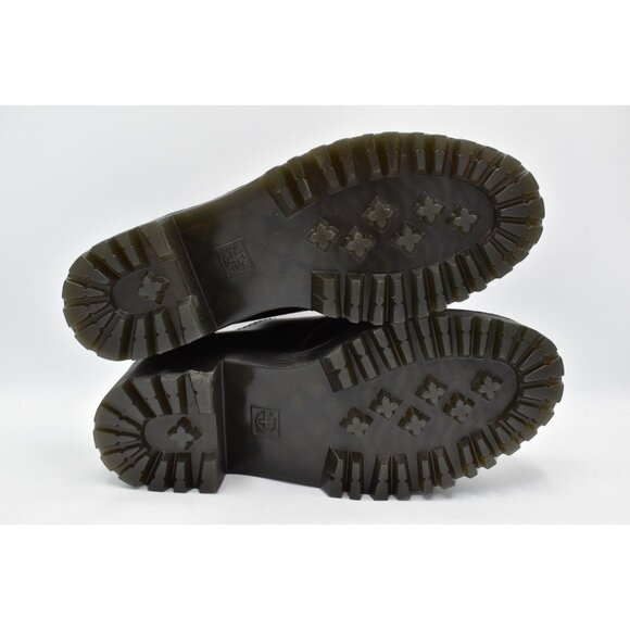 Dr Martens Women 10 Leona Lug Sole Platform Black Vintage Leather Derby Shoes - Picture 5 of 13